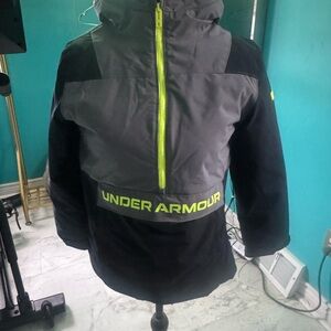 Under Armour Black and Gray Pullover with Neon Highlights